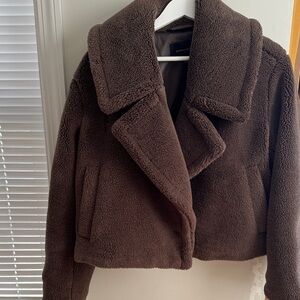 Banana Republic Chocolate Sherpa Coat